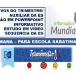 MATERIAIS SEMANAIS – ESCOLA SABATINA 4 TRIM DE 2025