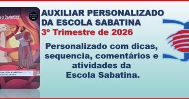 AUXILIAR PERSONALIZADO DA ESCOLA SABATINA 3º Trimestre de 2026