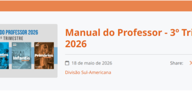 Auxiliares e informativo da Escola sabatina para Crianças e Adolescentes 3º trimestre 2026